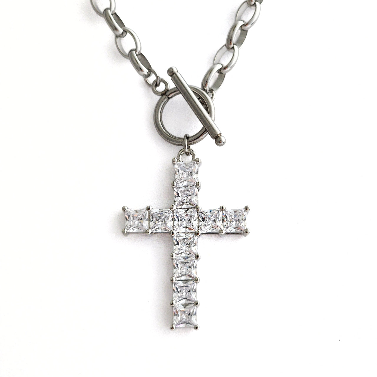 Cubic Cross Necklace