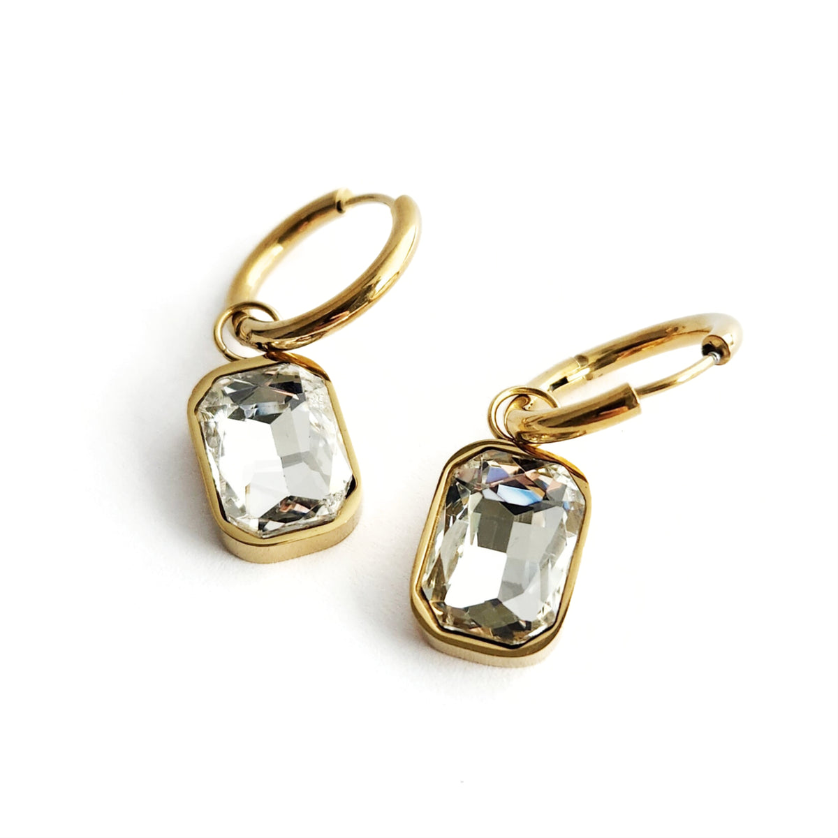Demi Earrings - Crystal Clear