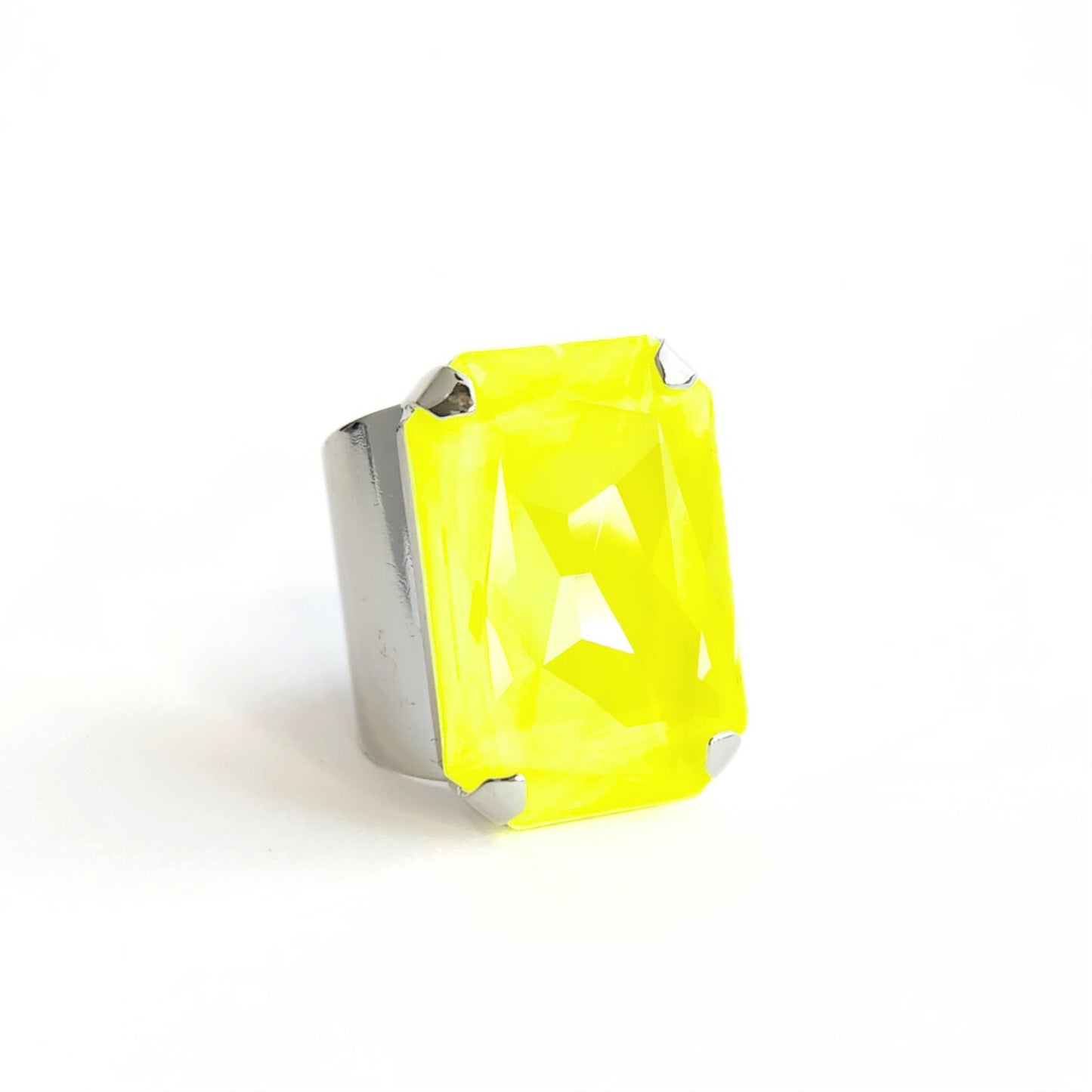 Phoenix Crystal Ring in Electric Yellow