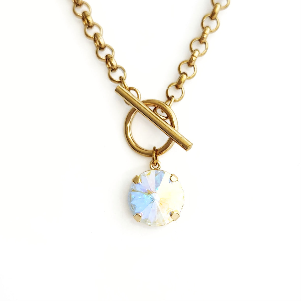 Orbit Necklace in Aurora Borealis