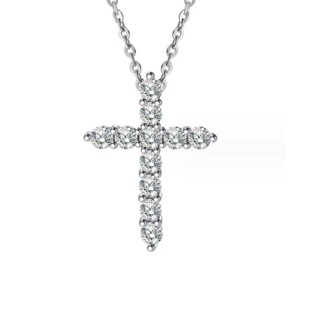 Moissanite Cross Necklace