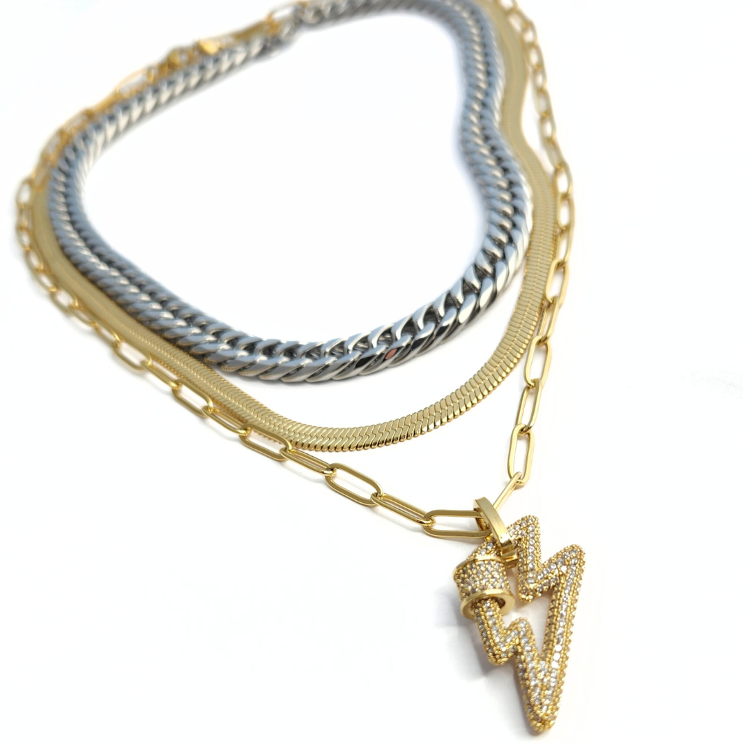 Lightning Layered Necklace Set