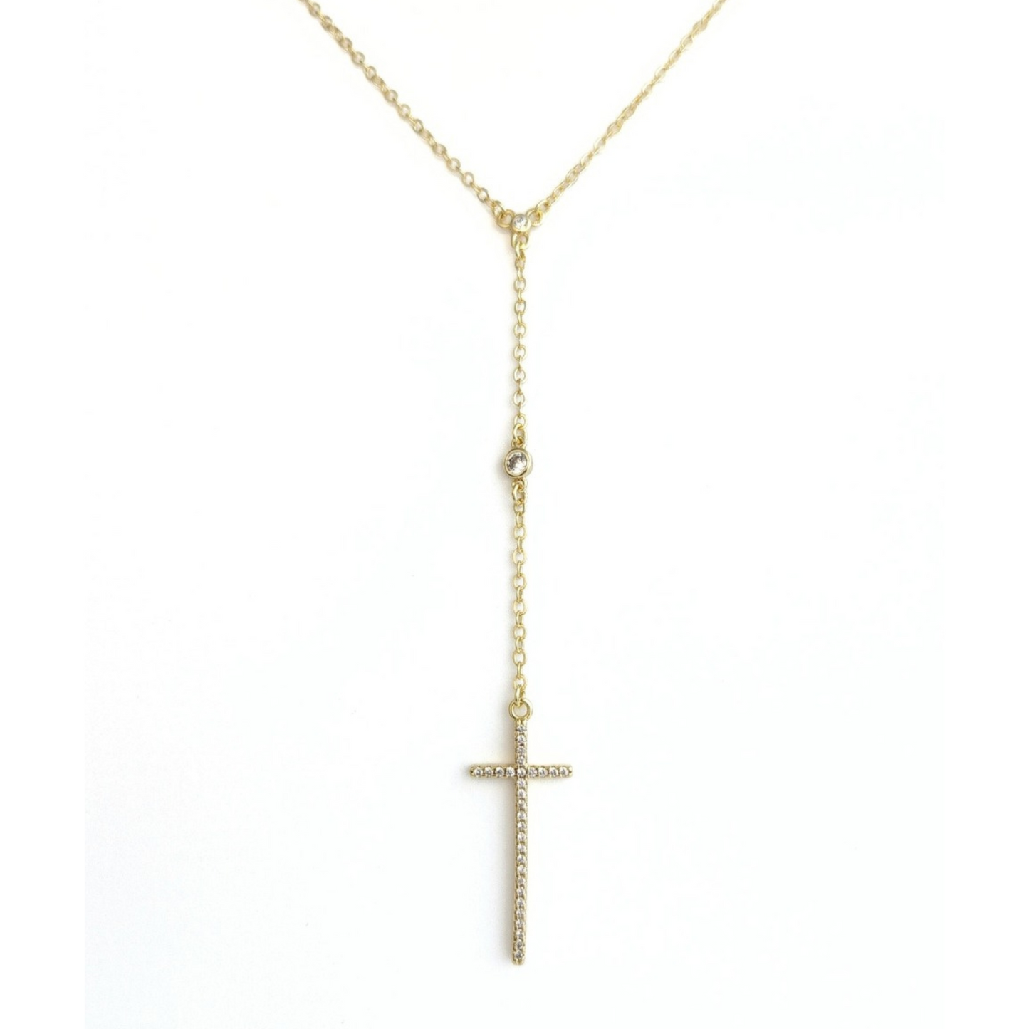 Lariat Cross Necklace