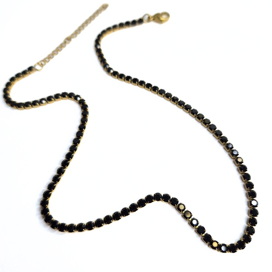 Black Tennis Chain Choker