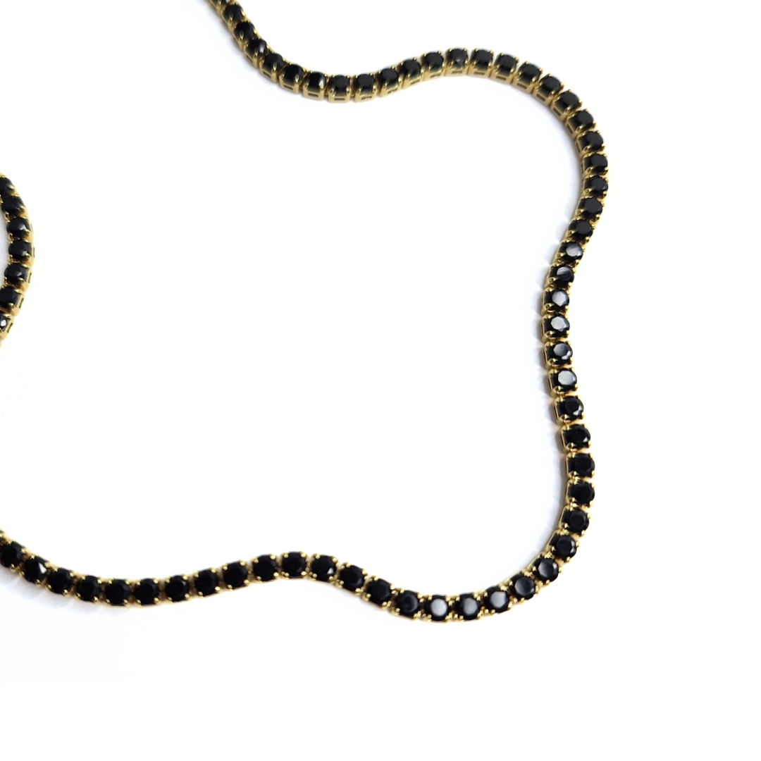 Black Tennis Chain Choker