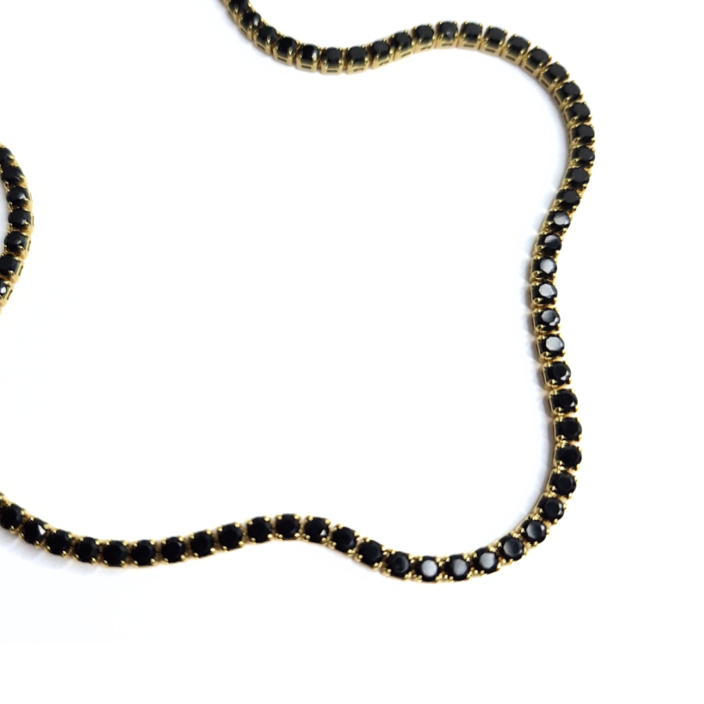 Black Tennis Chain Choker
