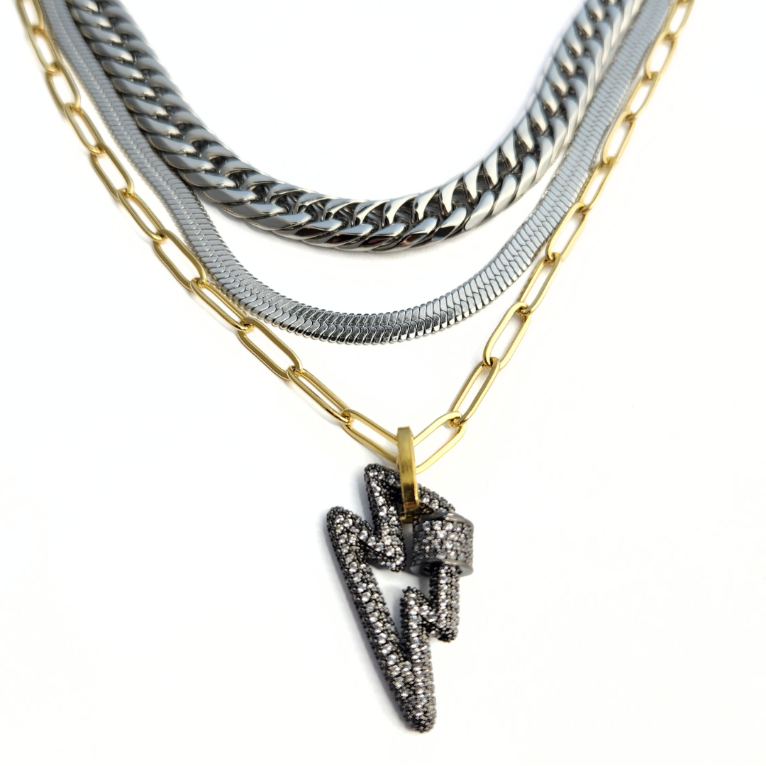 Lightning Layered Necklace Set