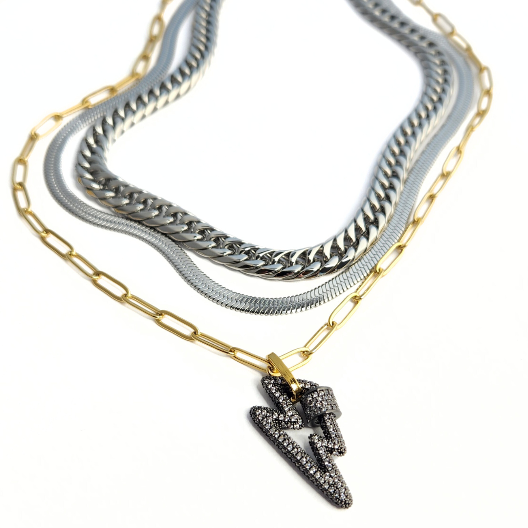 Lightning Layered Necklace Set
