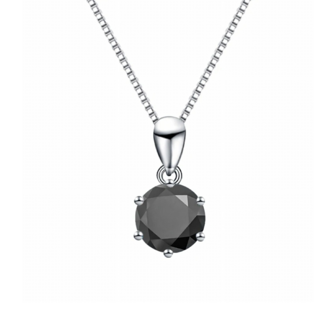 Black Moissanite Necklace