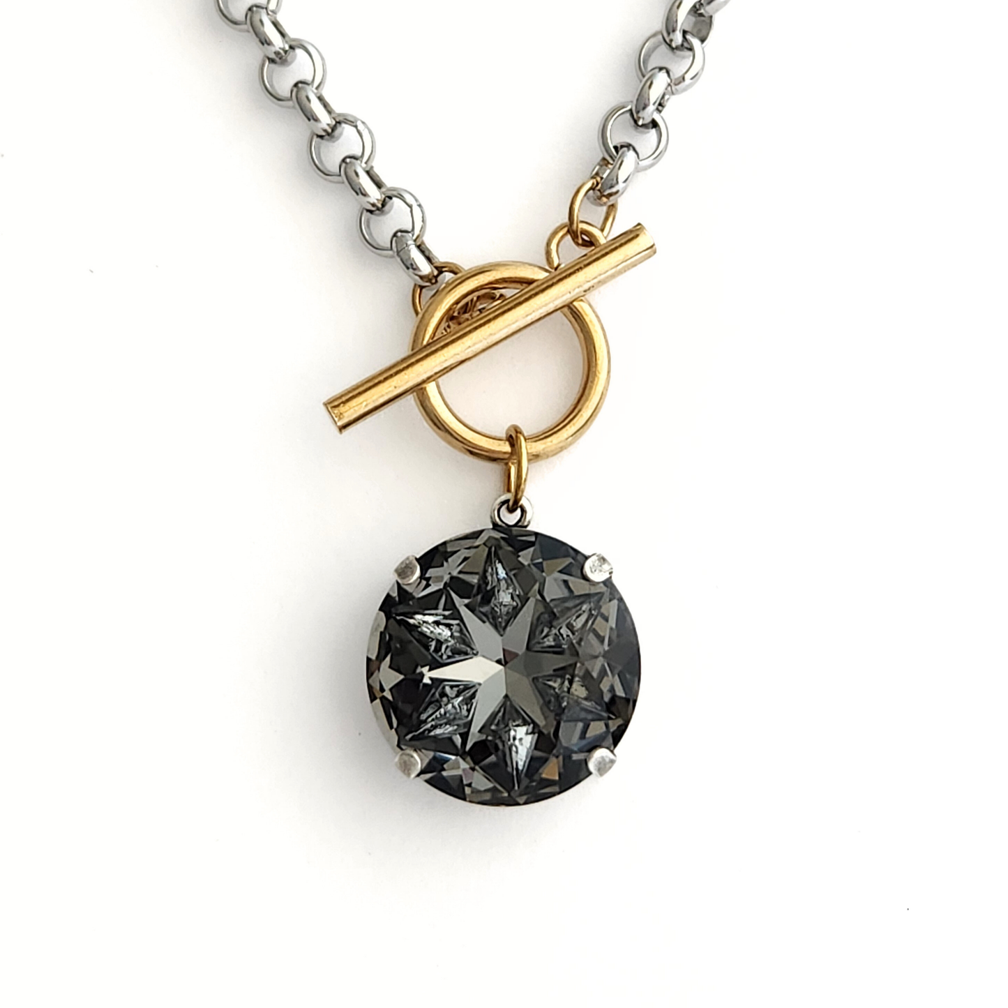 Luna Toggle Necklace in Black Diamond Mirage