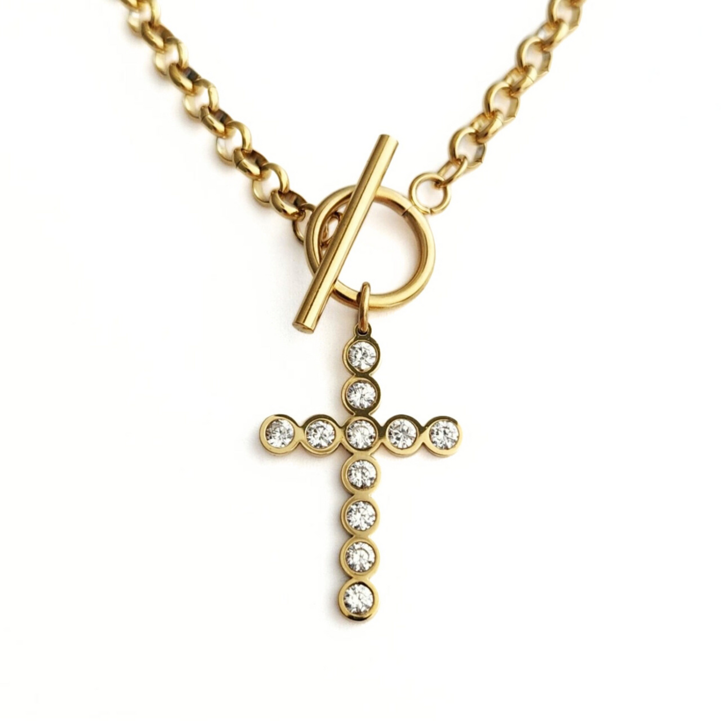 Cross Toggle Necklace