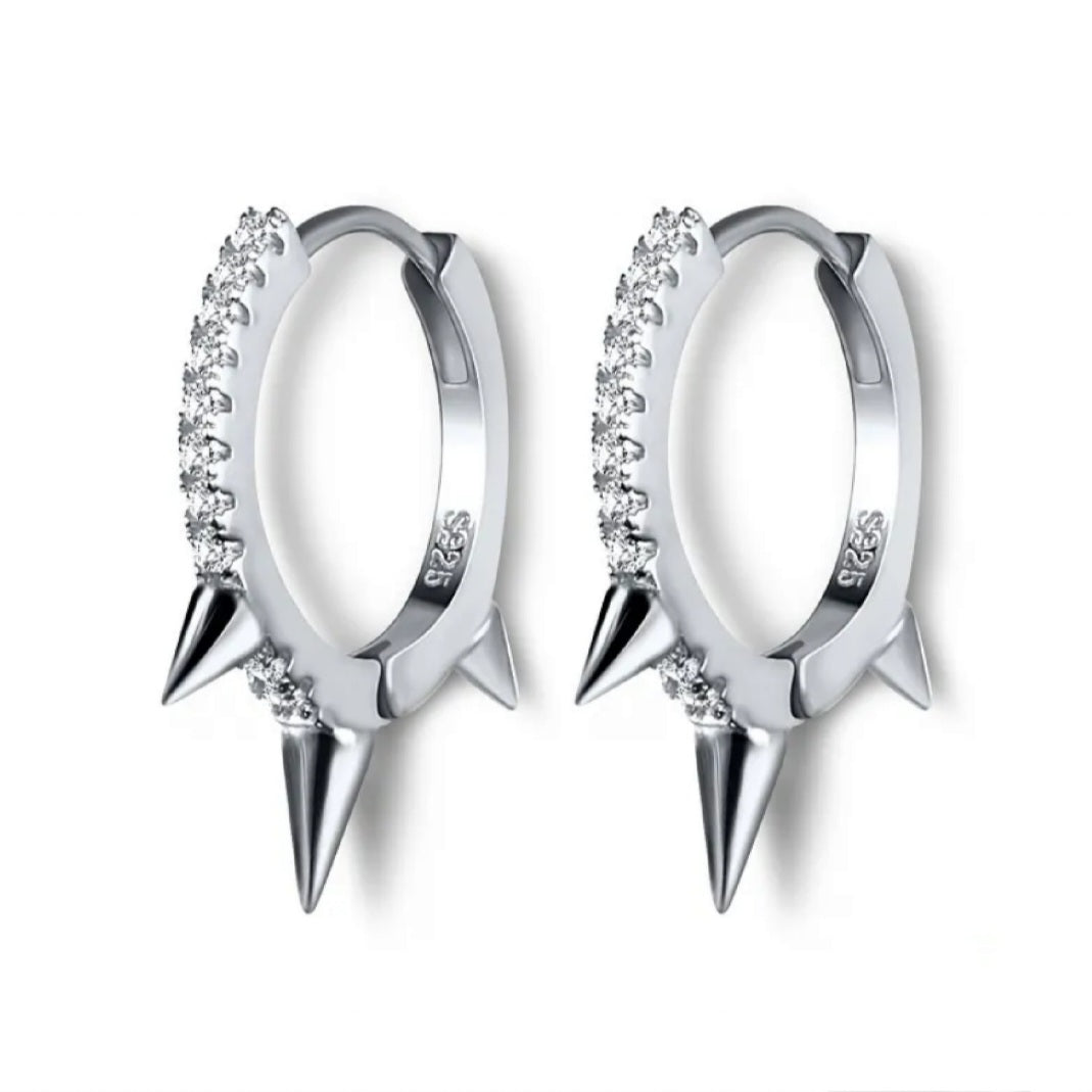 Spike Huggie Earrings