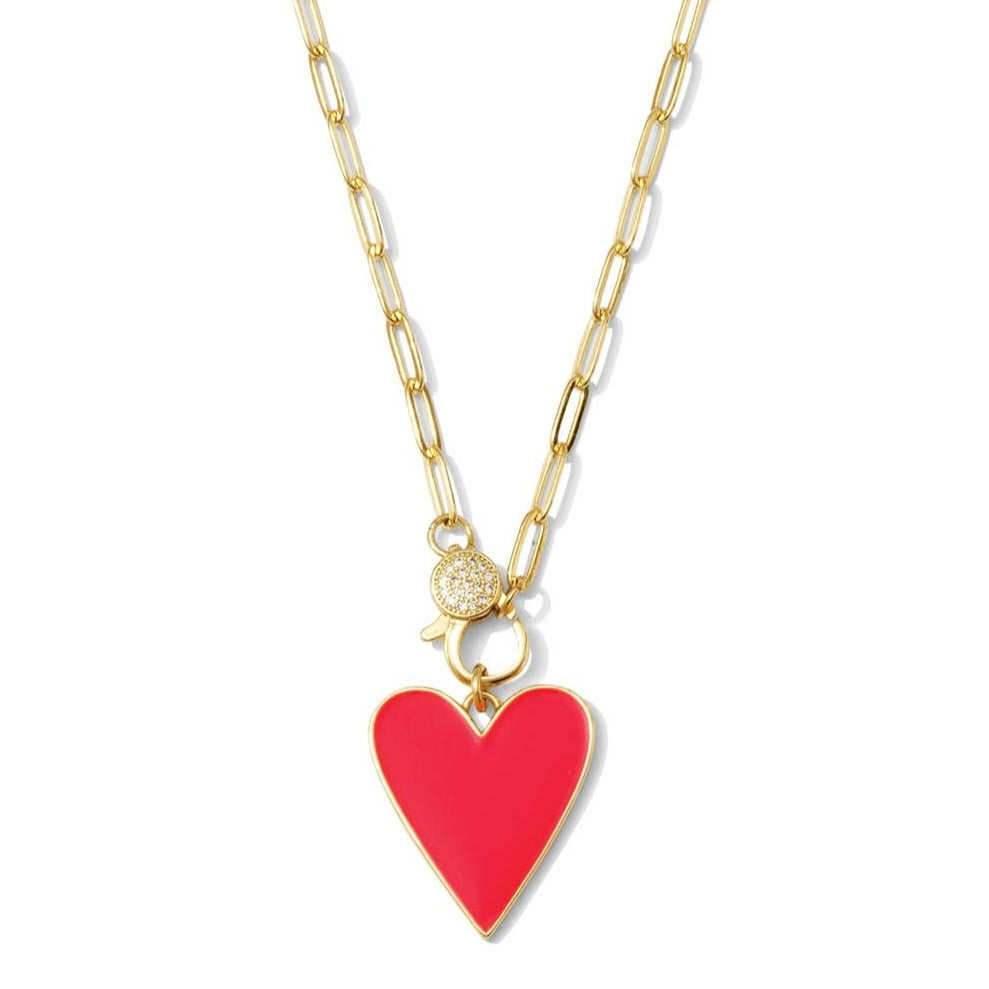 Enamel Heart Necklace