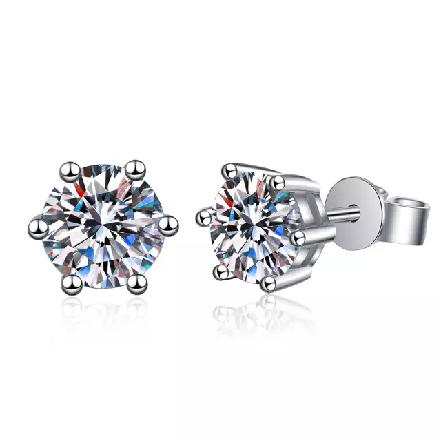 2 Carat Moissanite Studs