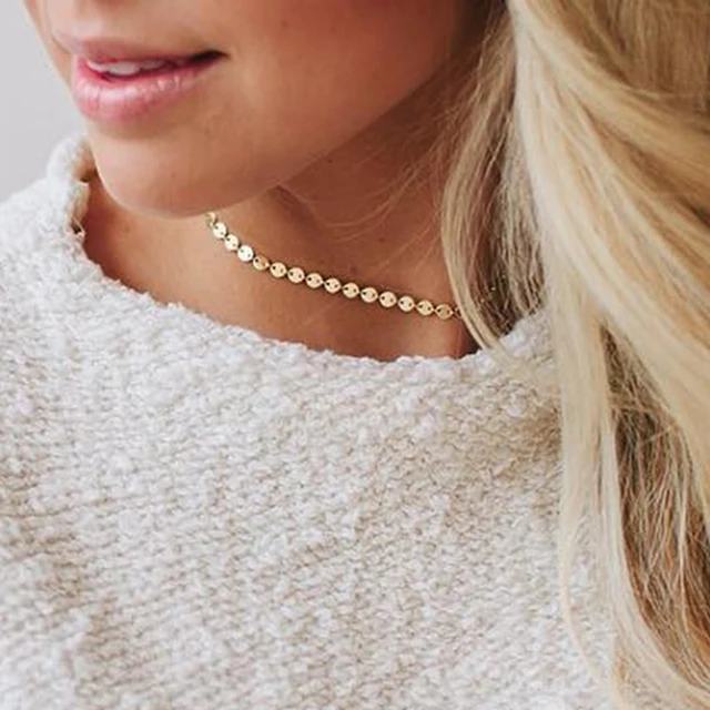 Sequin Coin Choker