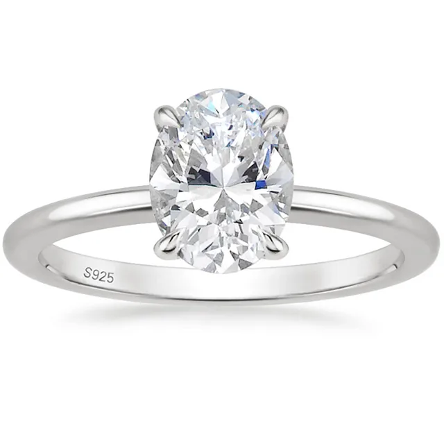 3 Carat Oval Moissanite Ring