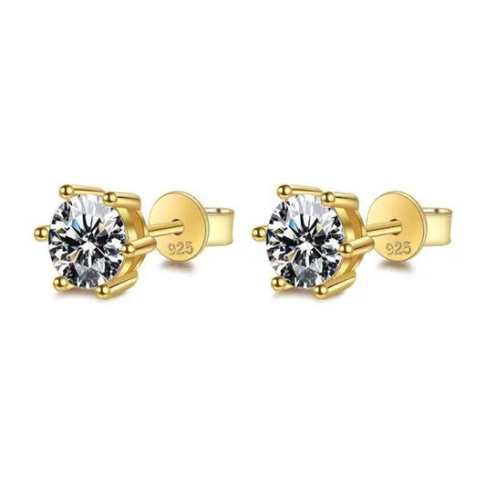1 Carat Moissanite Studs