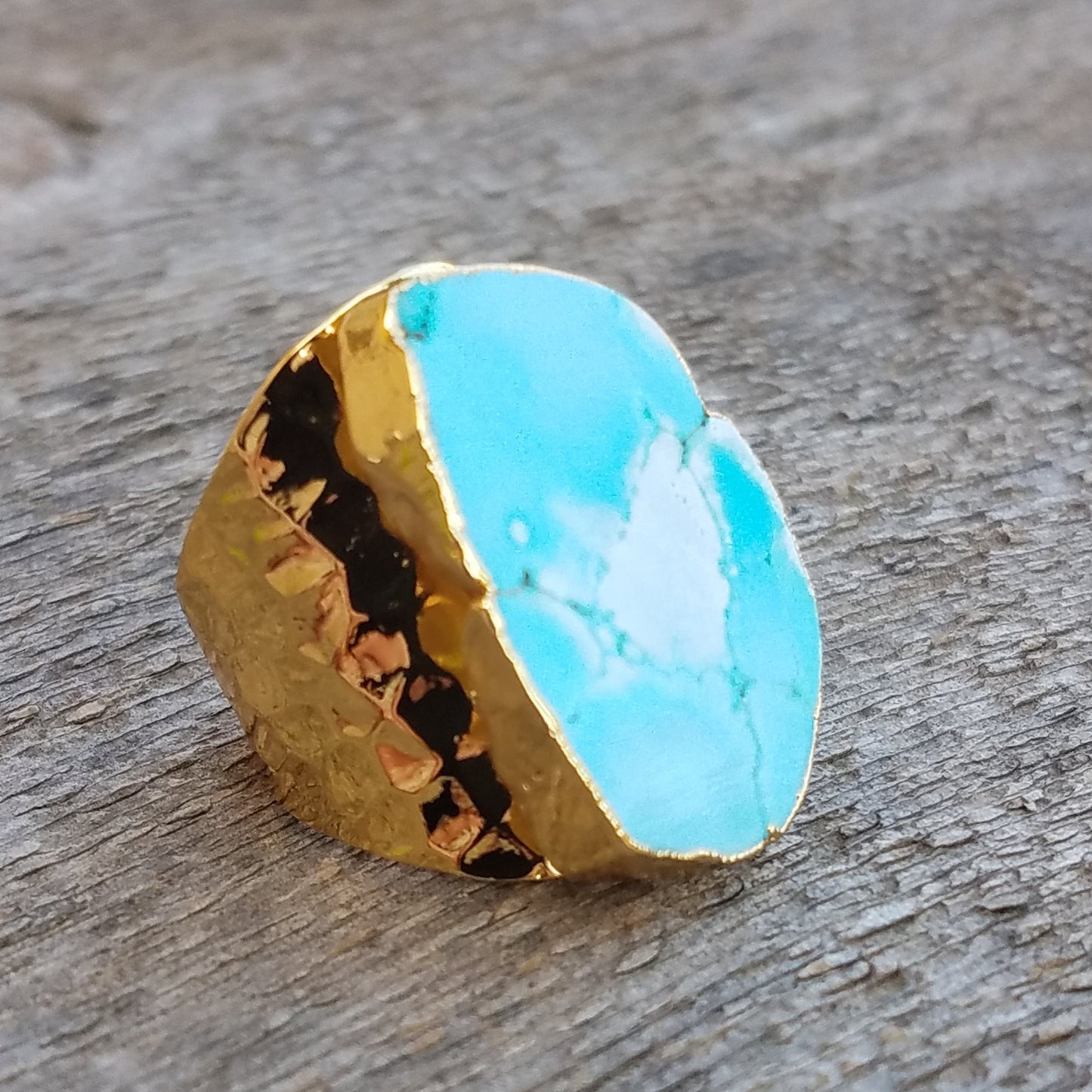 Turquoise Slab Ring