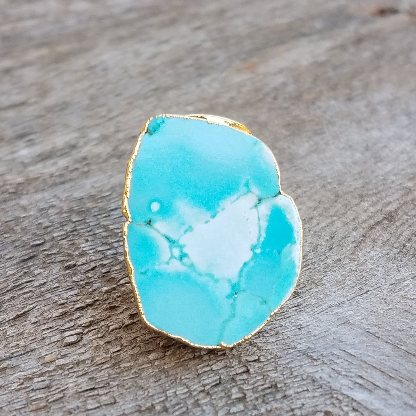 Turquoise Slab Ring