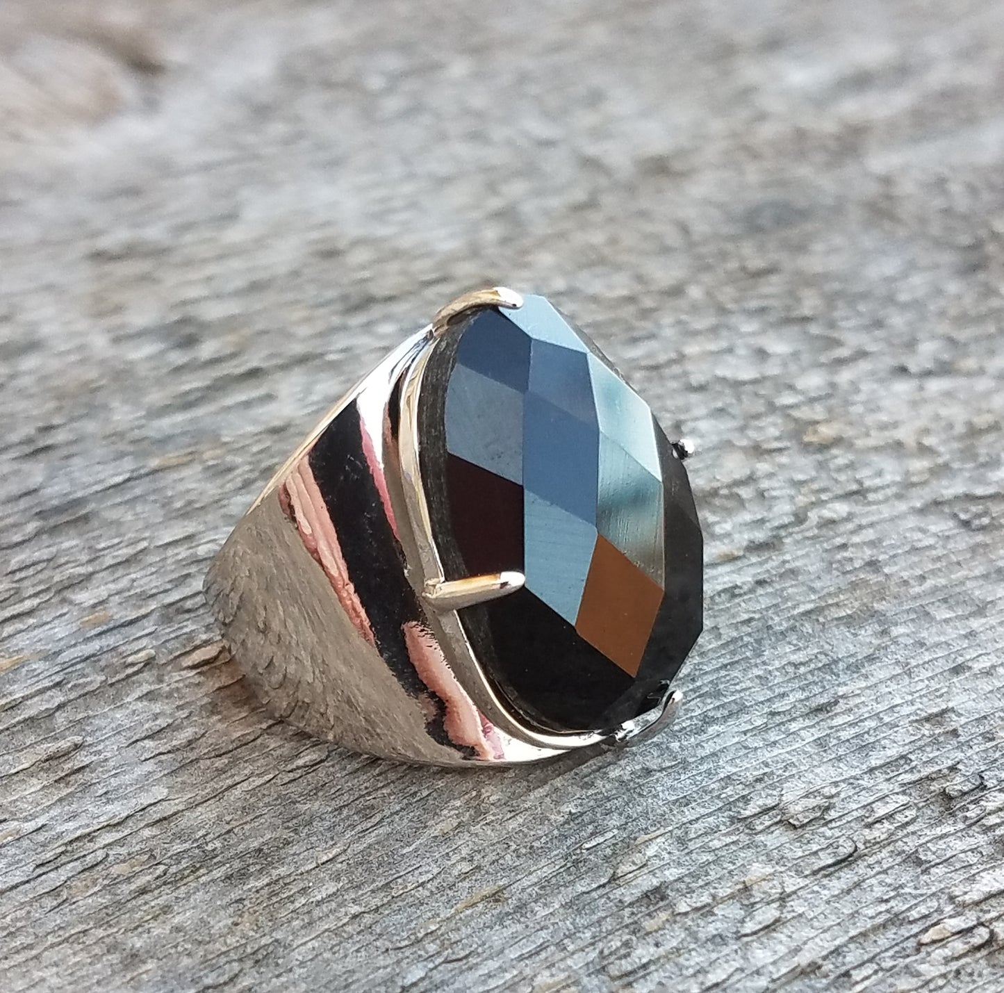 Black Agate Ring