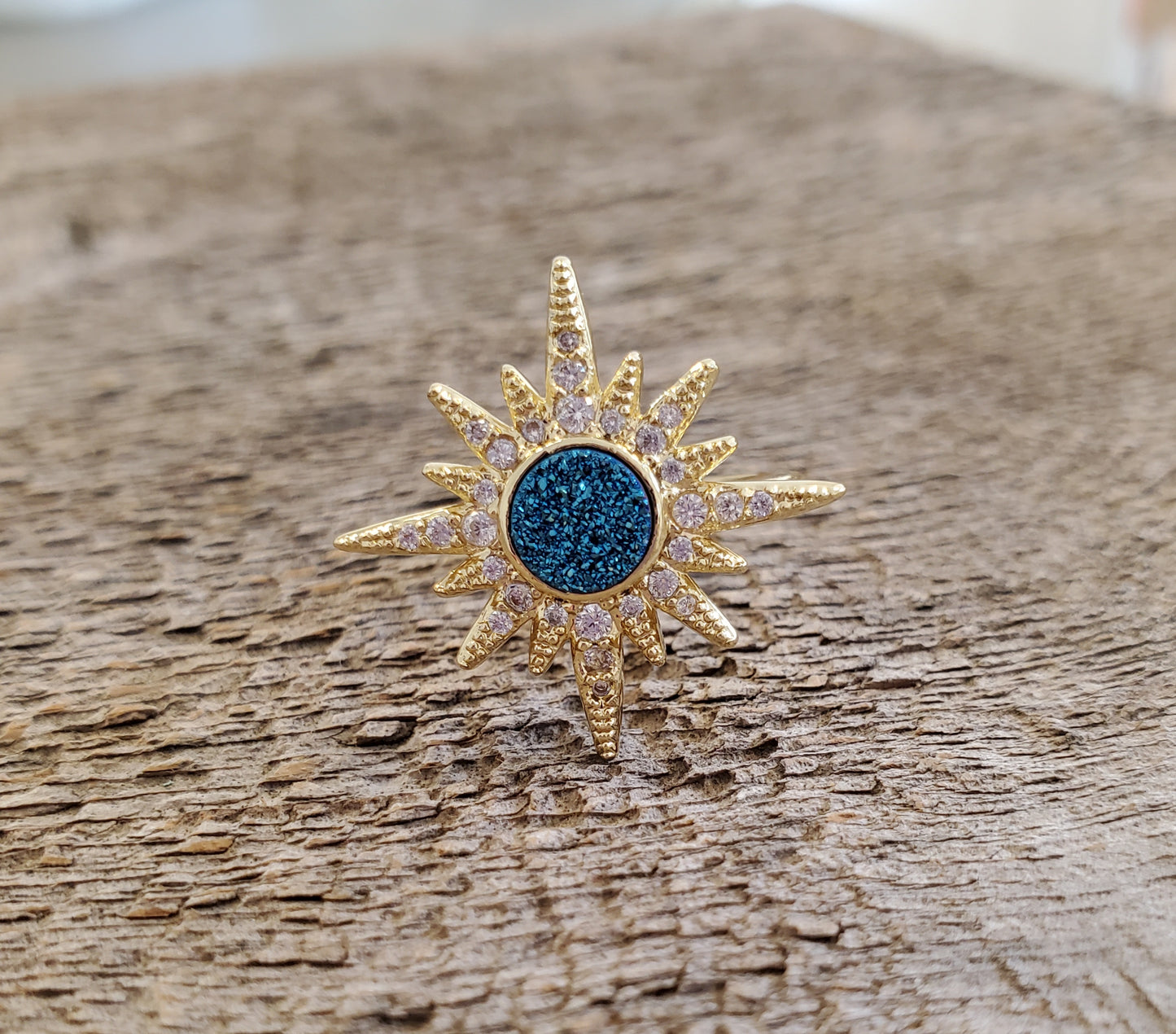 Midnight Sunburst Ring