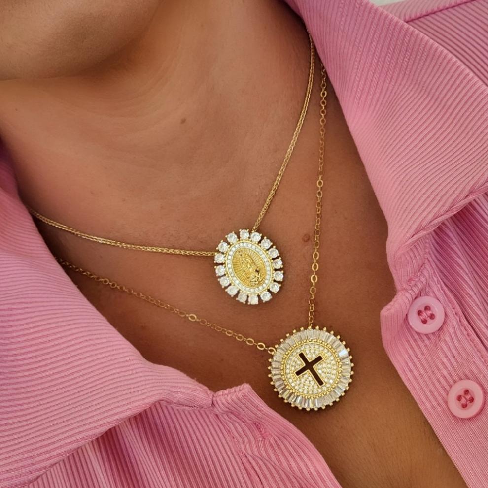 Cross Sunburst Necklace