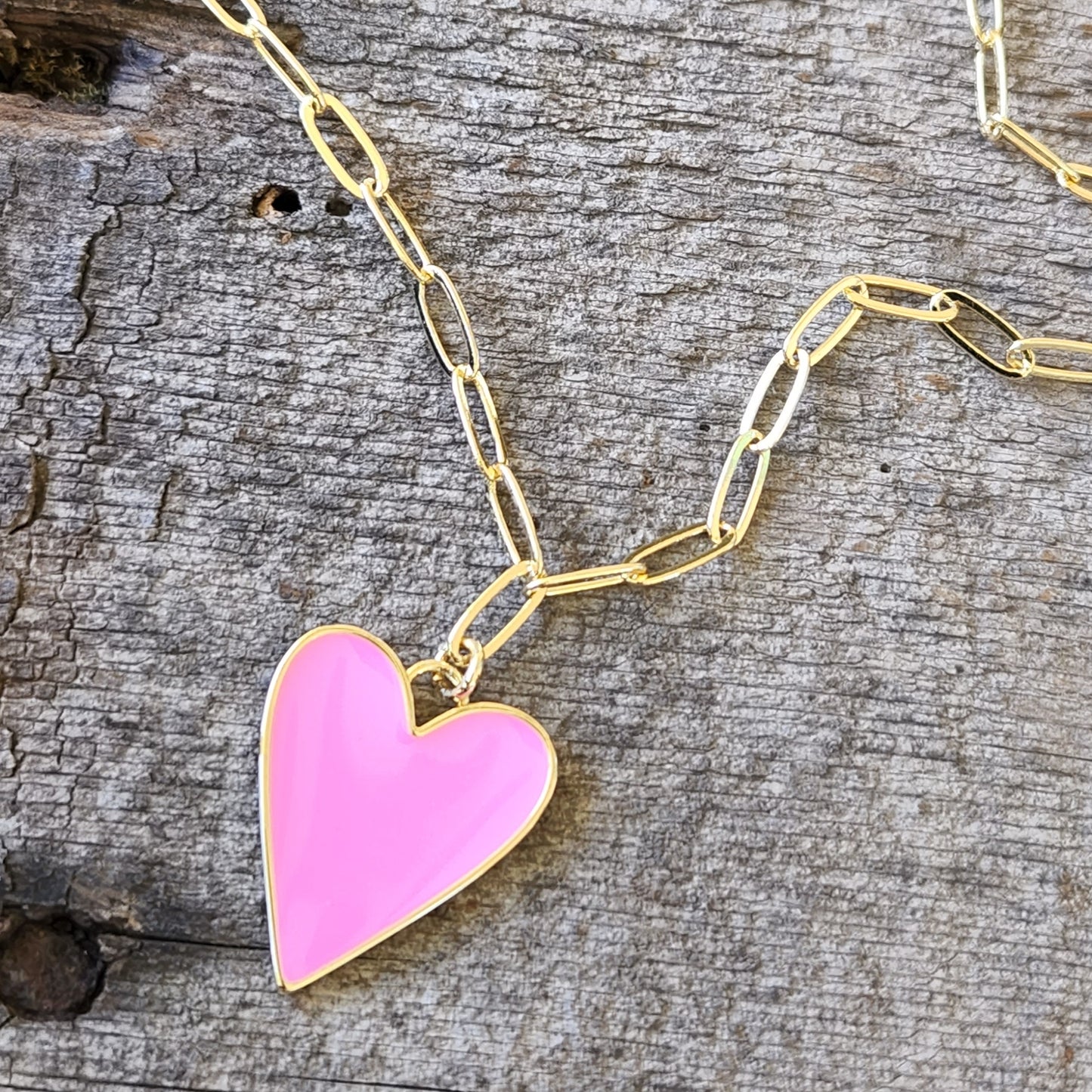 Pink Heart Necklace