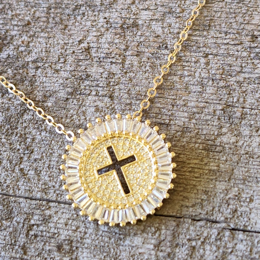 Cross Sunburst Necklace