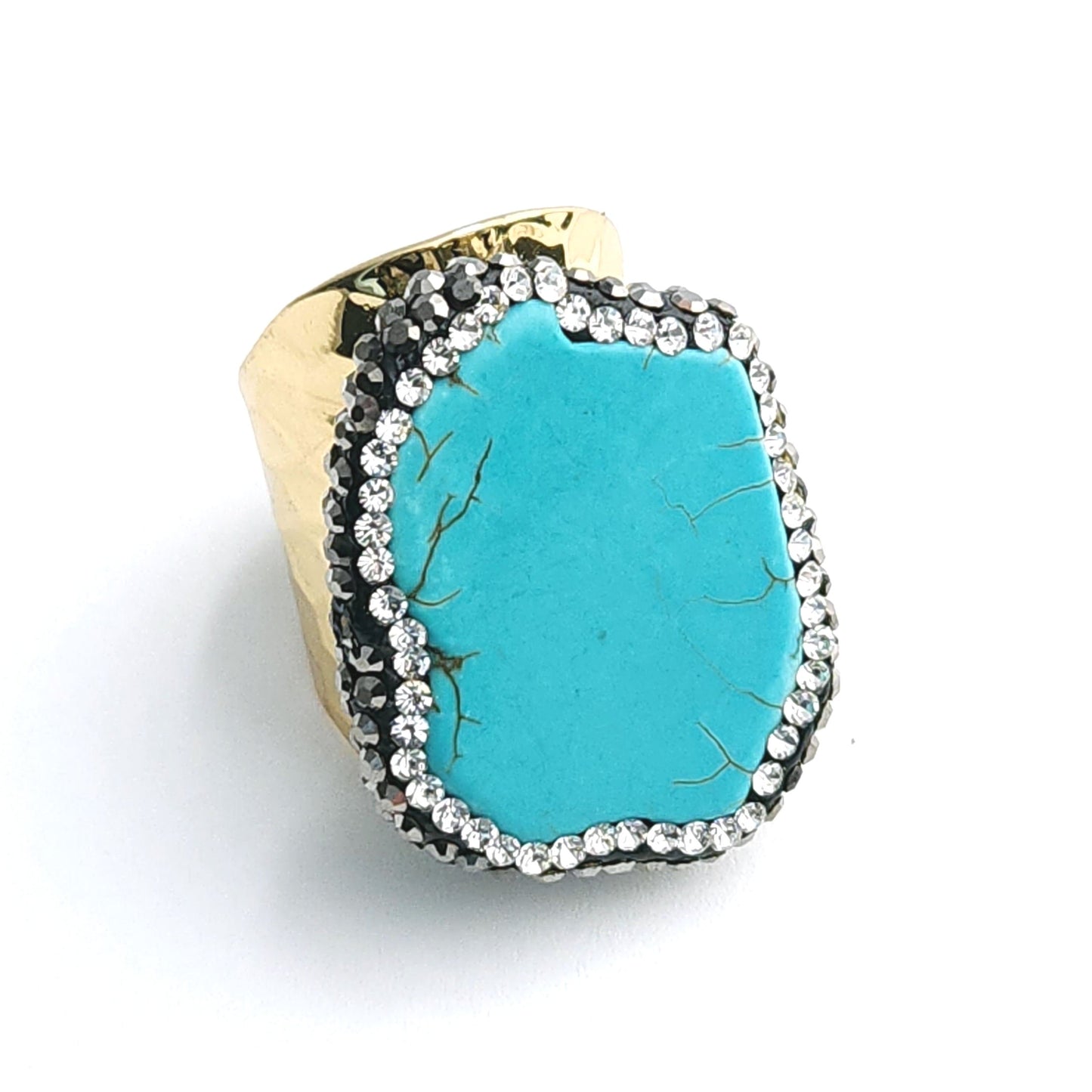 Blue Howlite Ring