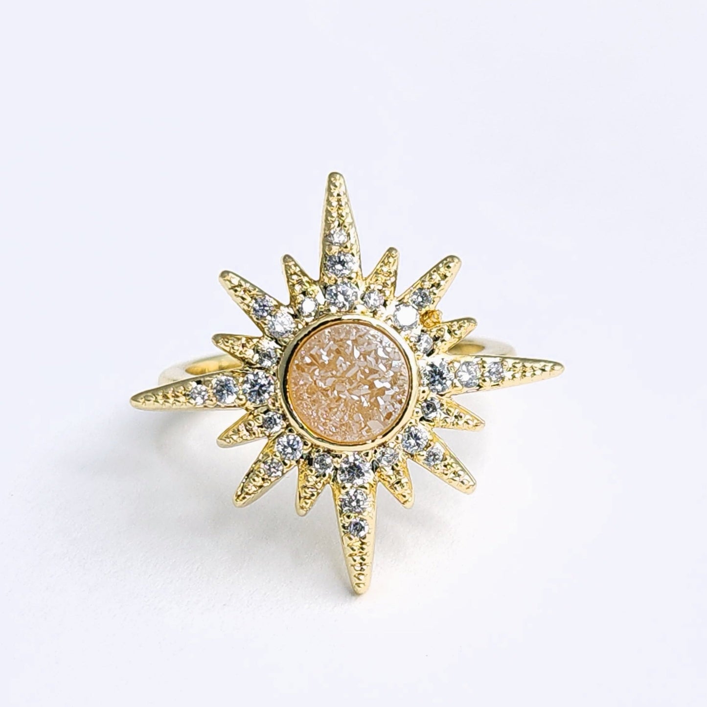 Sunburst Druzy Ring