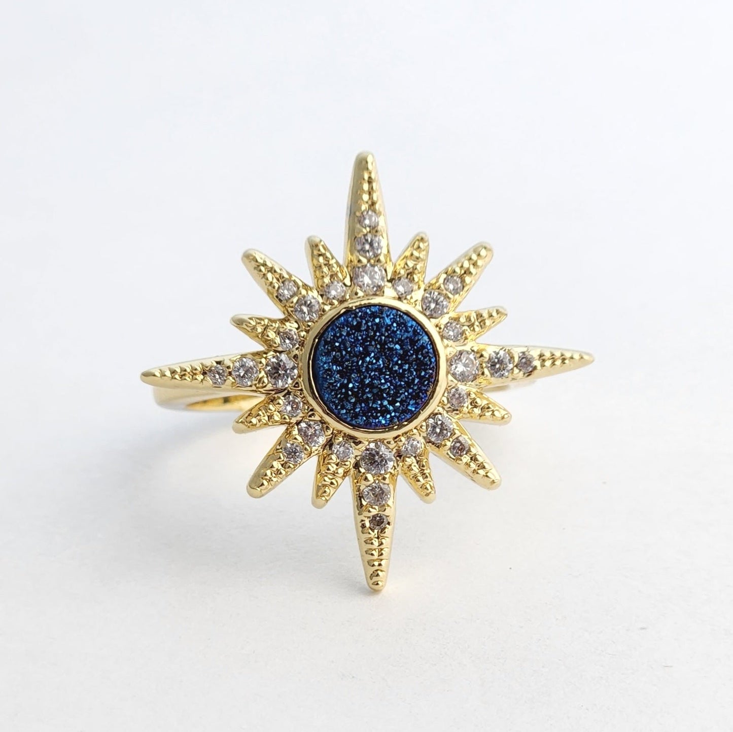 Sunburst Druzy Ring