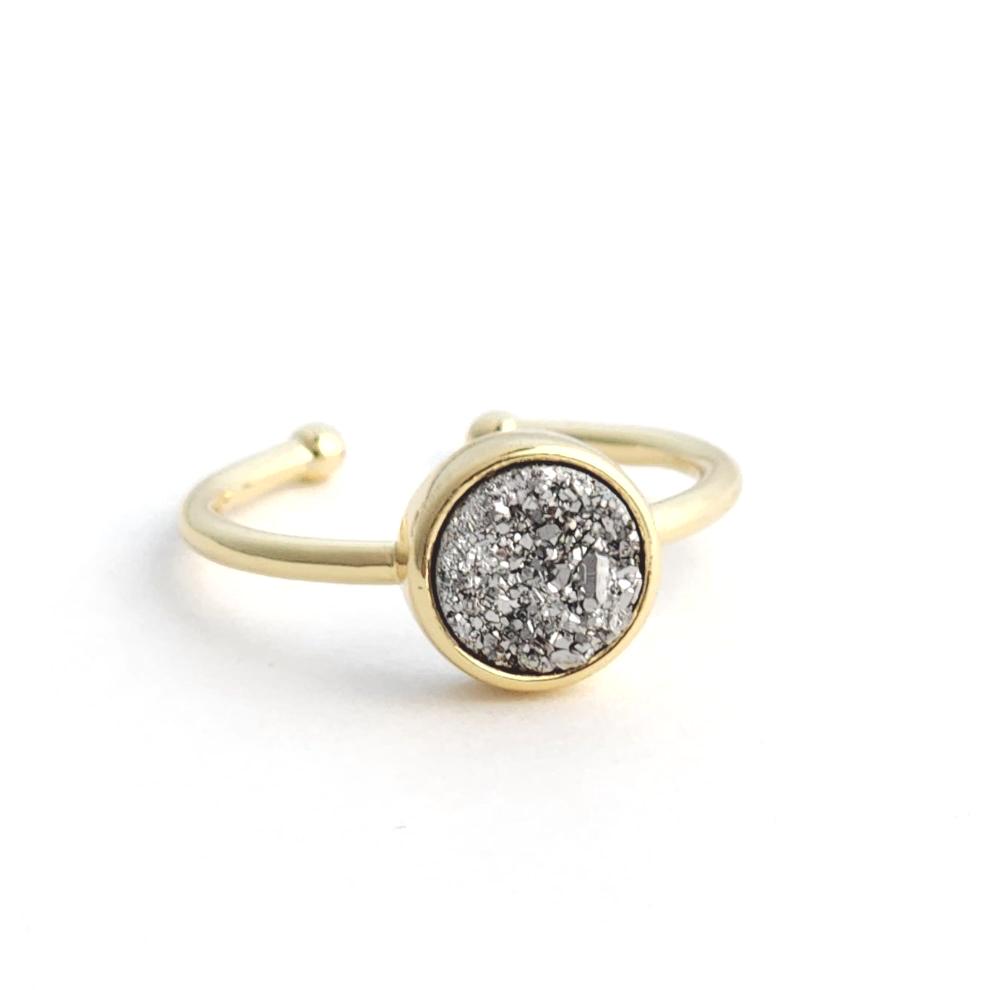 Minimalist Druzy Ring