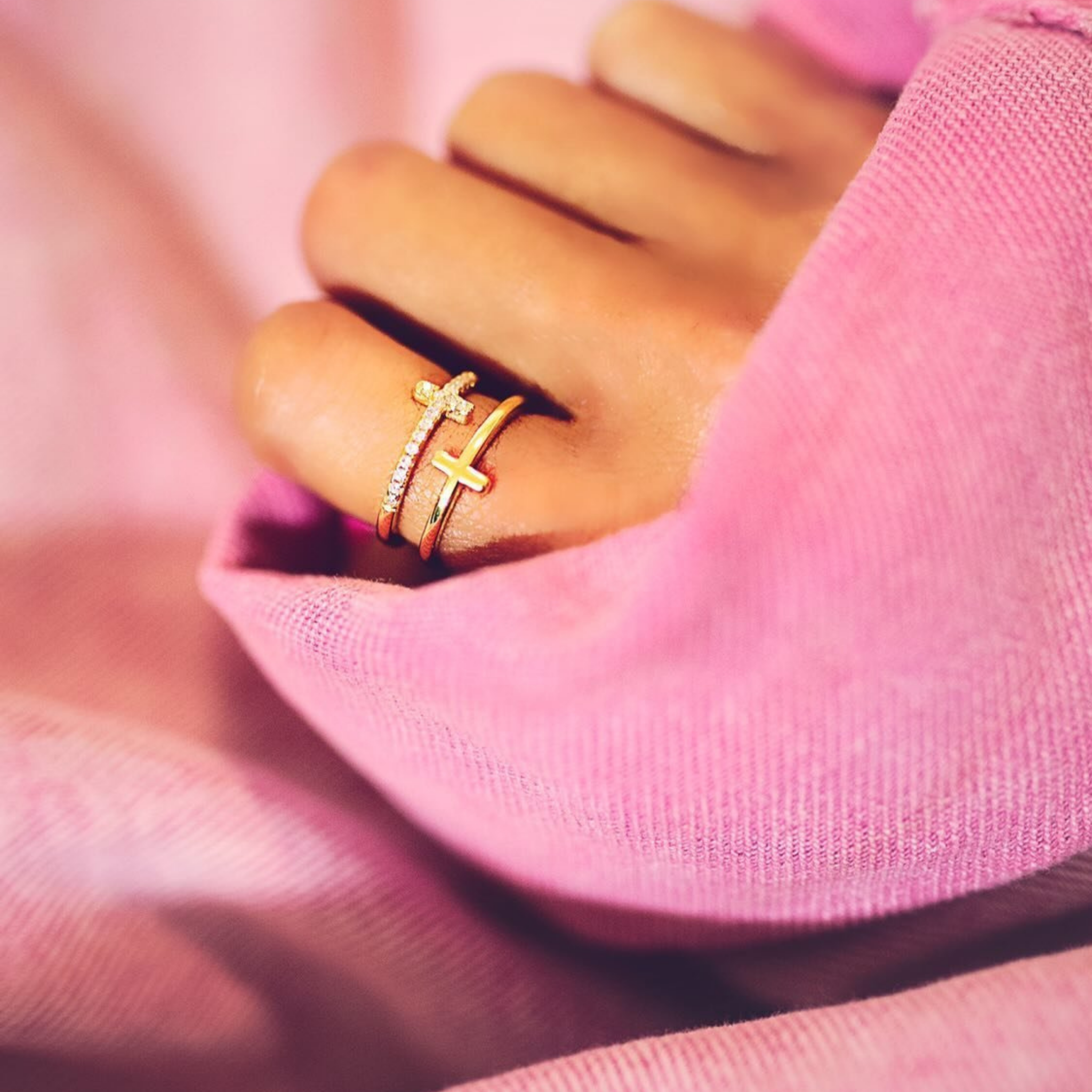 Double Cross Ring – Lavender Blue Soul Double Cross Ring – Lavender Blue Soul