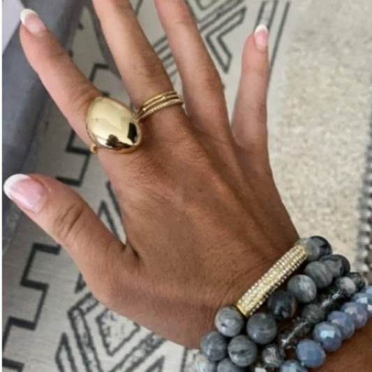 Shiny Golden Bubble Ring