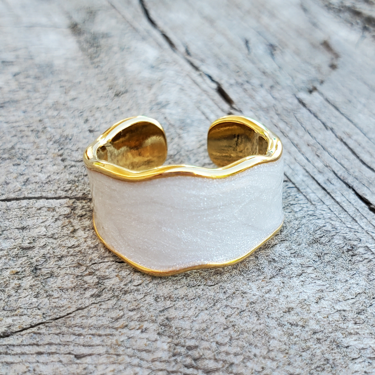 Ivory Enamel Ring
