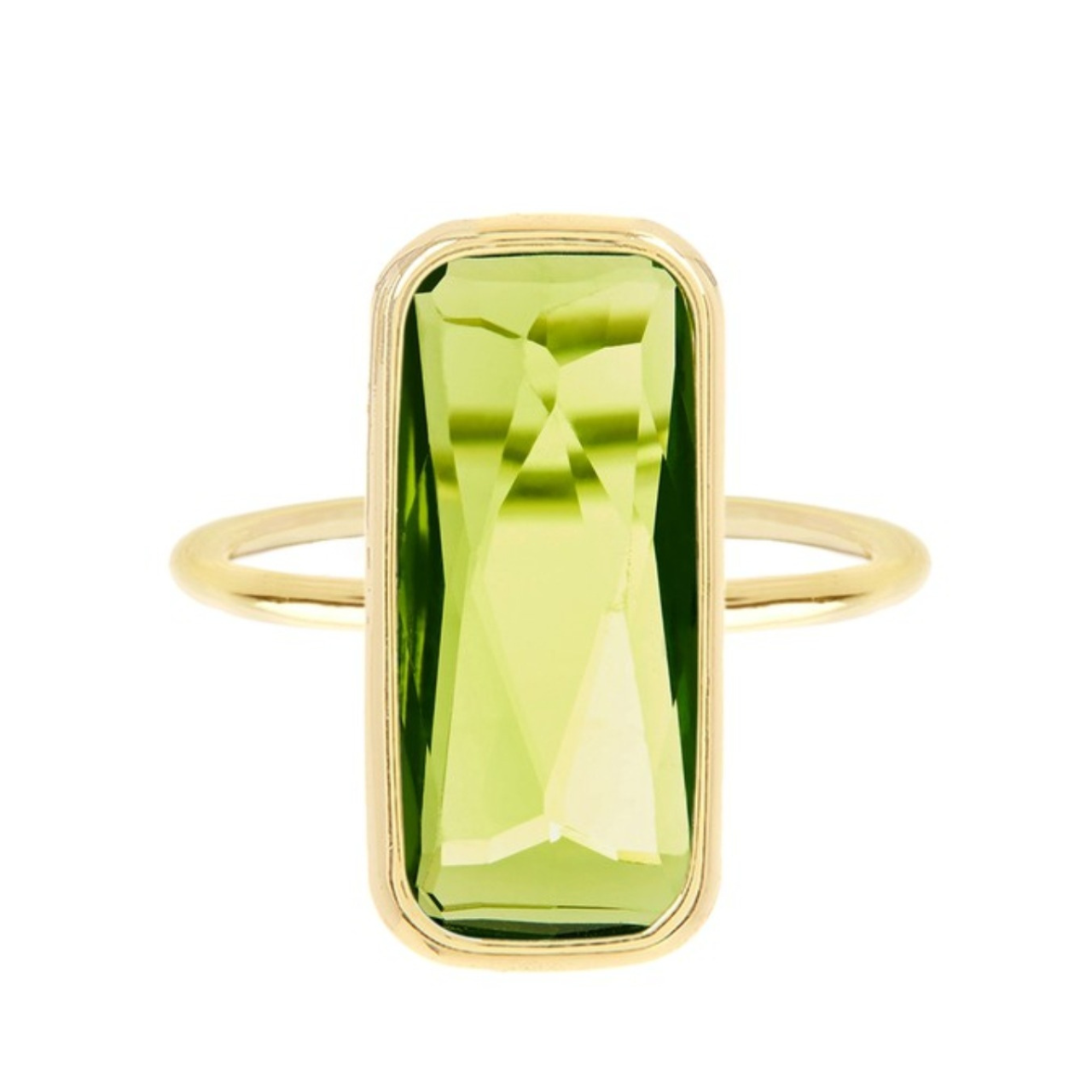 Peridot Crystal Ring
