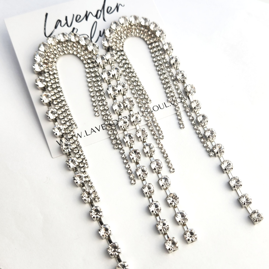 Big Crystal U Earrings