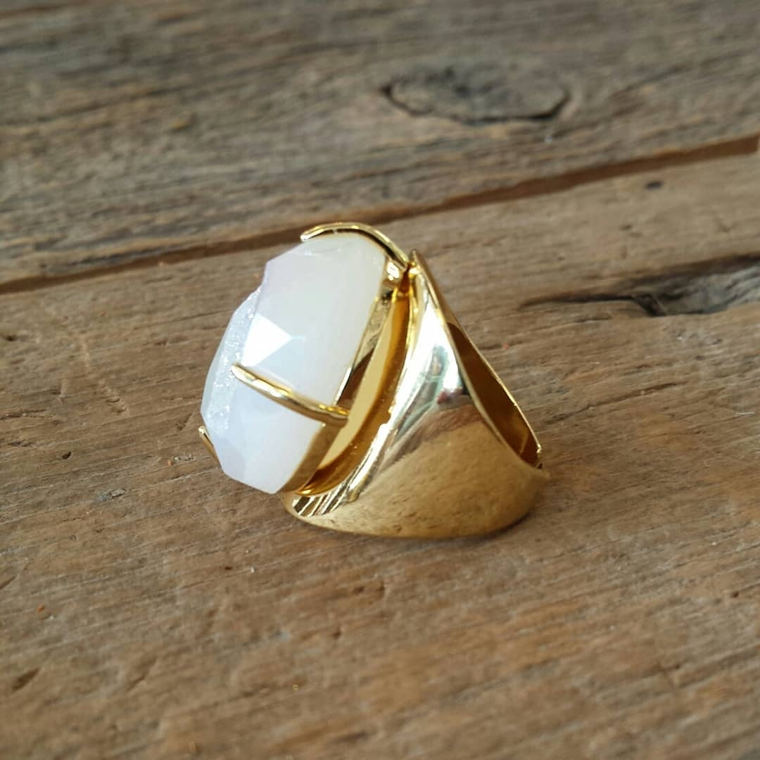 Luxe Faceted Druzy Ring