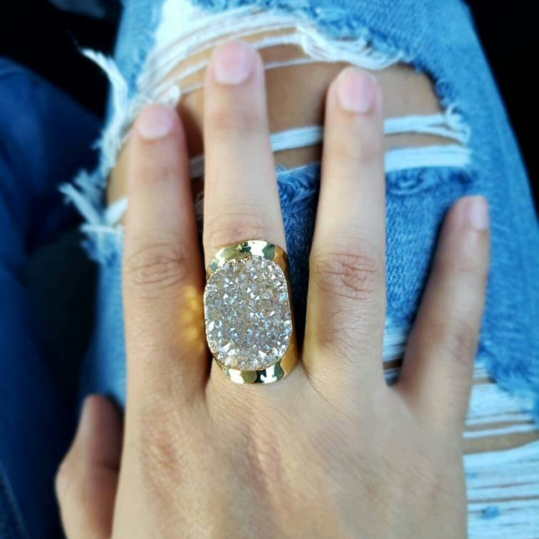 Champagne Druzy Ring