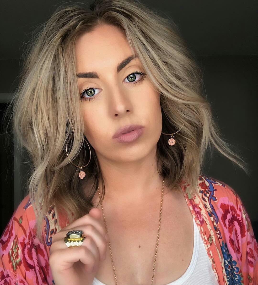 Rose Gold Druzy Hoops