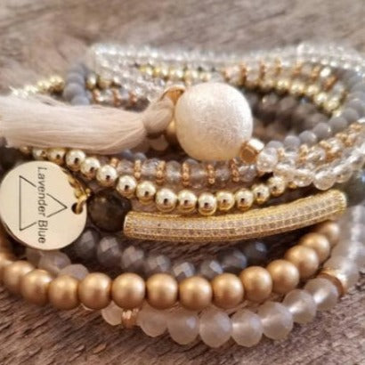 Labradorite Hamsa Stack