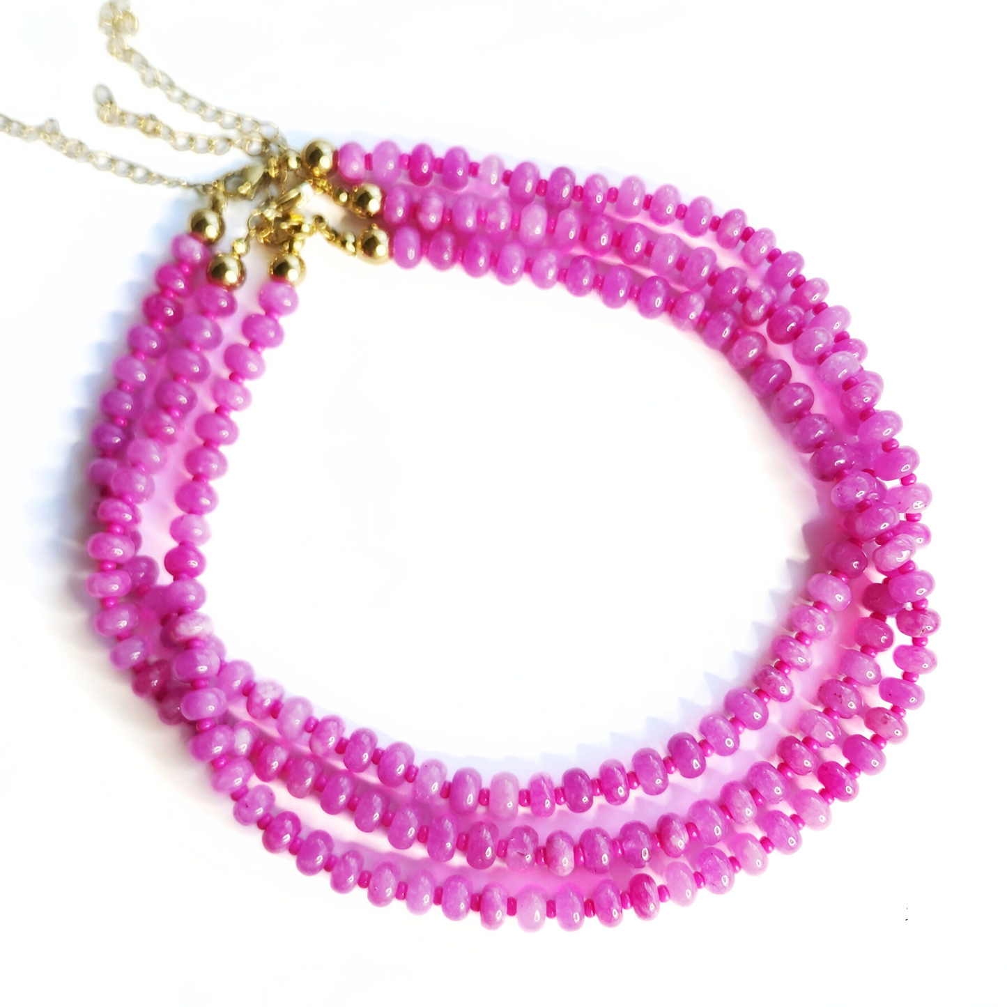 Fuchsia Gemstone Necklace