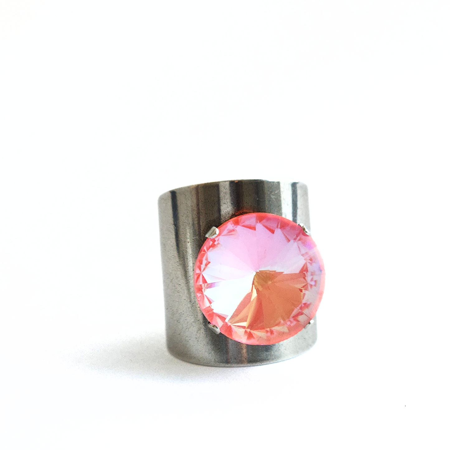 Orbit Ring in Coral Ignite Ab
