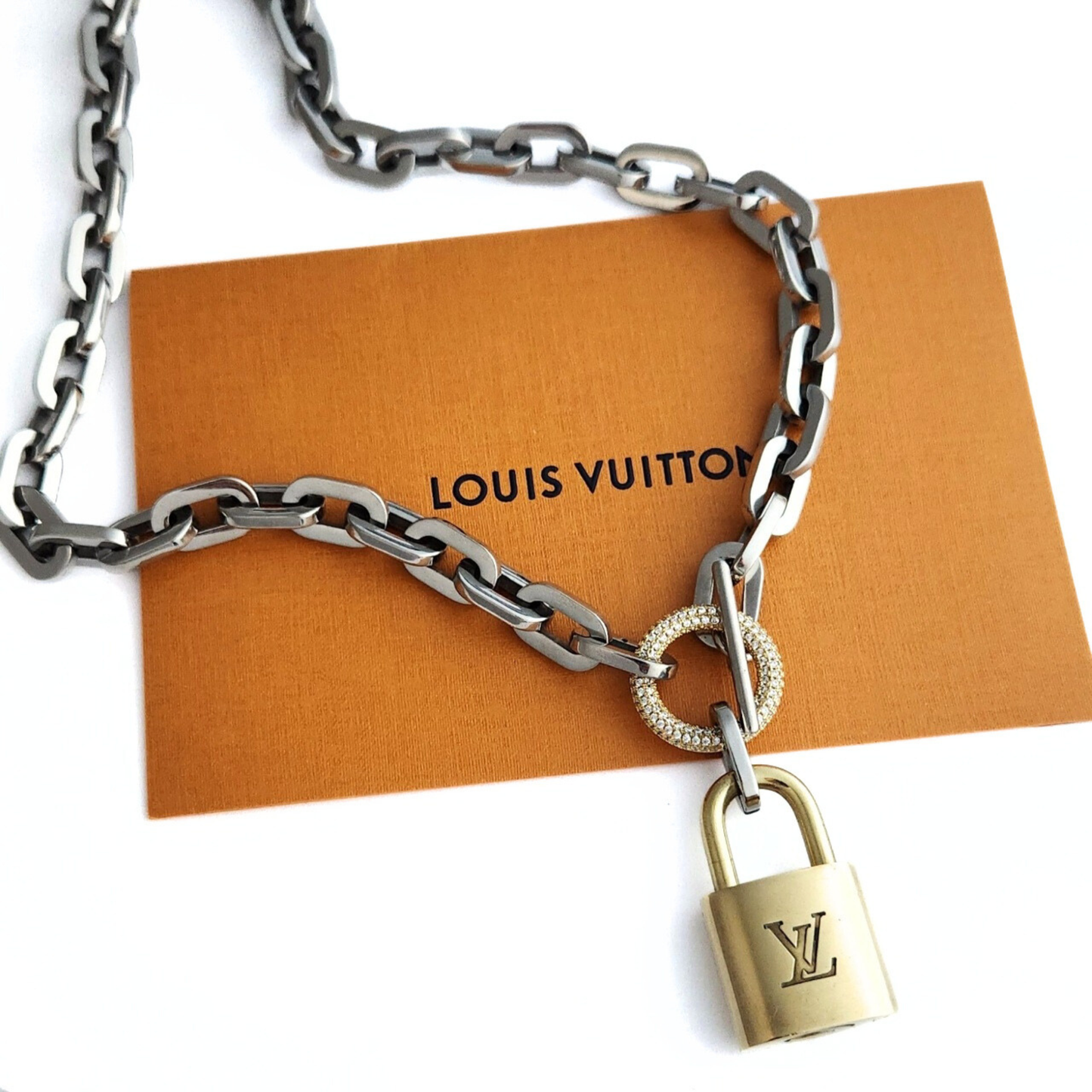 Repurposed L V Charm Necklace