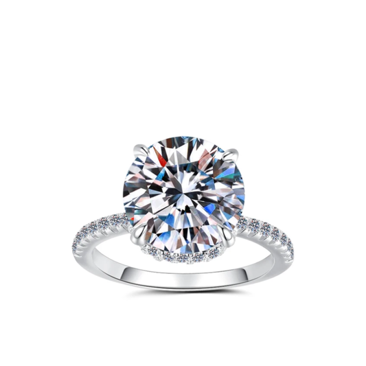 5 Carat Double Halo Solitaire Moissanite Ring (PRE-ORDER)