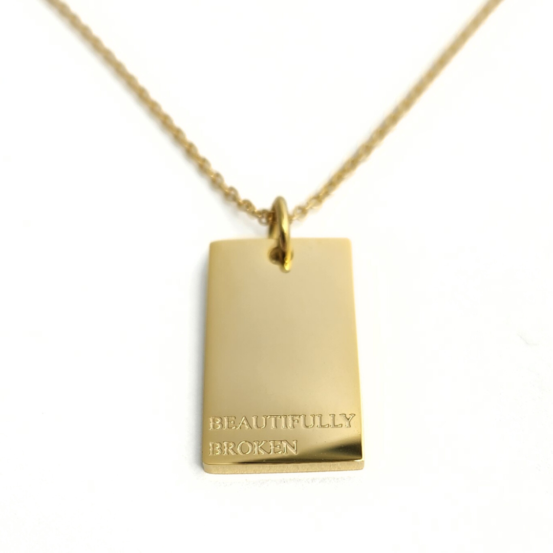 Beautifully Broken Necklace Lavender Blue Soul