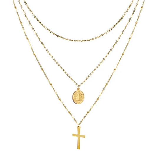 Cross Layered Necklace