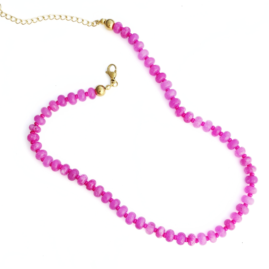 Fuchsia Gemstone Necklace