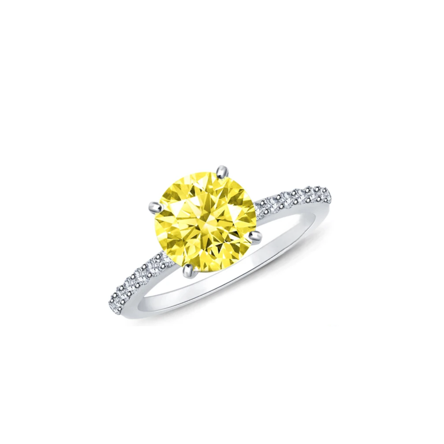 5 Carat Canary Moissanite Ring