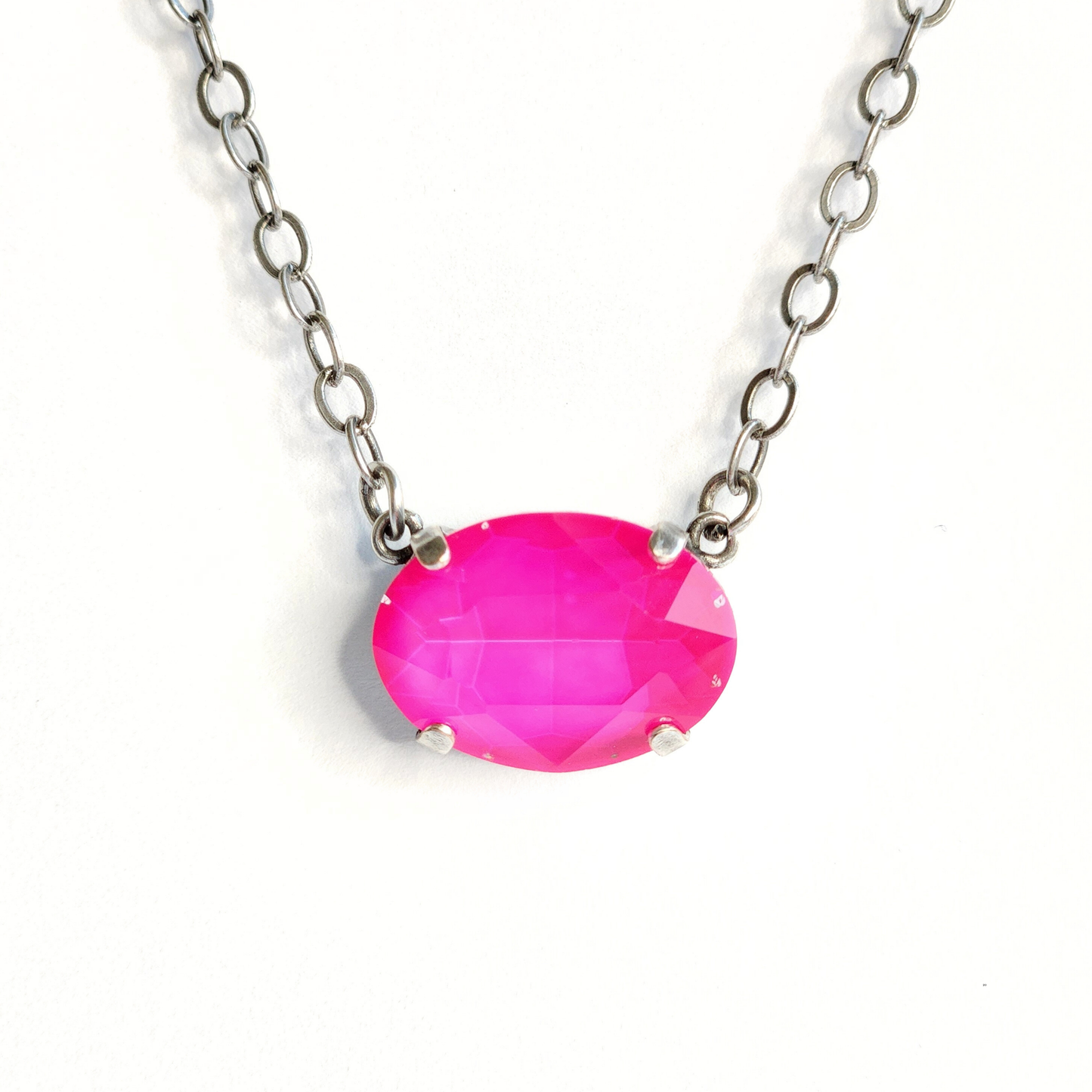 Eclipse Necklace in Electric Pink